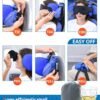Travel Pillows for Airplanes, Airplane Pillow with Sleeping Eye Mask, Travel Neck Pillow for Car, Road Trip Car Headrest, FSA HSA Eligible Approved, 2-Pack Airplane Travel Essentials, Black - Image 4
