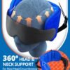 Travel Pillows for Airplanes, Airplane Pillow with Sleeping Eye Mask, Travel Neck Pillow for Car, Road Trip Car Headrest, FSA HSA Eligible Approved, 2-Pack Airplane Travel Essentials, Black - Image 5