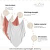 Luxury Viscose derived from Bamboo Wrap Blanket - Stretchy, Lightweight Soft & Breathable - Cooling Viscose with Spandex, Versatile Travel Blanket - Shawl (Warm Stone, Double-Sided) - Image 6
