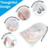 Clear Shoe Bags for Travel 10 PCS, 15.7" x 11.8" Drawstring Travel Shoe Bags for Packing, Waterproof Dustproof Portable Travel Shoe Storage Bag for Men and Women - Image 3