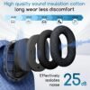 Noise-Canceling Travel Neck Pillow with 25 dB Noise Reduction, All-Round Neck Support, Suitable for Office, Home and Travel(Blue, Small Size) - Image 3