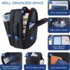 Large Travel Backpack, Carry On Backpack, 50L Backpack, 18 Inch Convertible Lightweight Expandable Travel Back Pack for Men Carry on, TSA Black Luggage Suitcase Backpack - Image 4
