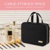 HOTOR Travel Toiletry Bag - Toiletry Bag w/Hanging Hook - Spacious Toiletry Bag for Women & Men, Makeup Bag/Big Comparment, Waterproof for Travel Accessories, Travel Essentials, Large, Black - Image 2