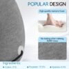 Noise-Canceling Travel Neck Pillow with 25 dB Noise Reduction, All-Round Neck Support, Suitable for Office, Home and Travel(Grayness, Large Size) - Image 4