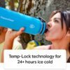 ThermoFlask 16 oz Double Wall Vacuum Insulated Stainless Steel 2-Pack of Water Bottles, Red/Blue - Image 3