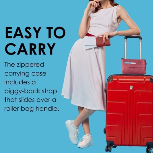 SAGEFINDS Airplane Travel Blanket | Compact Throw Blanket for Camping and Hiking | Converts into a Pillow | Travel Gift | Soft Jersey Knit | Fits in Backpack | Attaches to Luggage | Travel Essential - Image 4