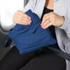 Brookstone Travel 2-1 Ultra Soft Jersey Knit Travel Blanket with Carrying Case and Luggage Pass-Through - Portable Blanket, Blue - Image 5
