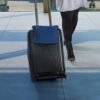 Brookstone Travel 2-1 Ultra Soft Jersey Knit Travel Blanket with Carrying Case and Luggage Pass-Through - Portable Blanket, Blue - Image 6
