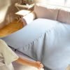 2-in-1 Sleeping Bag Liner and XL Sized Travel Sheet - All Around Zipper - 100% Cotton - Ultra Lightweight Sleep Liner for Hotel Hostel and Camping - Image 2