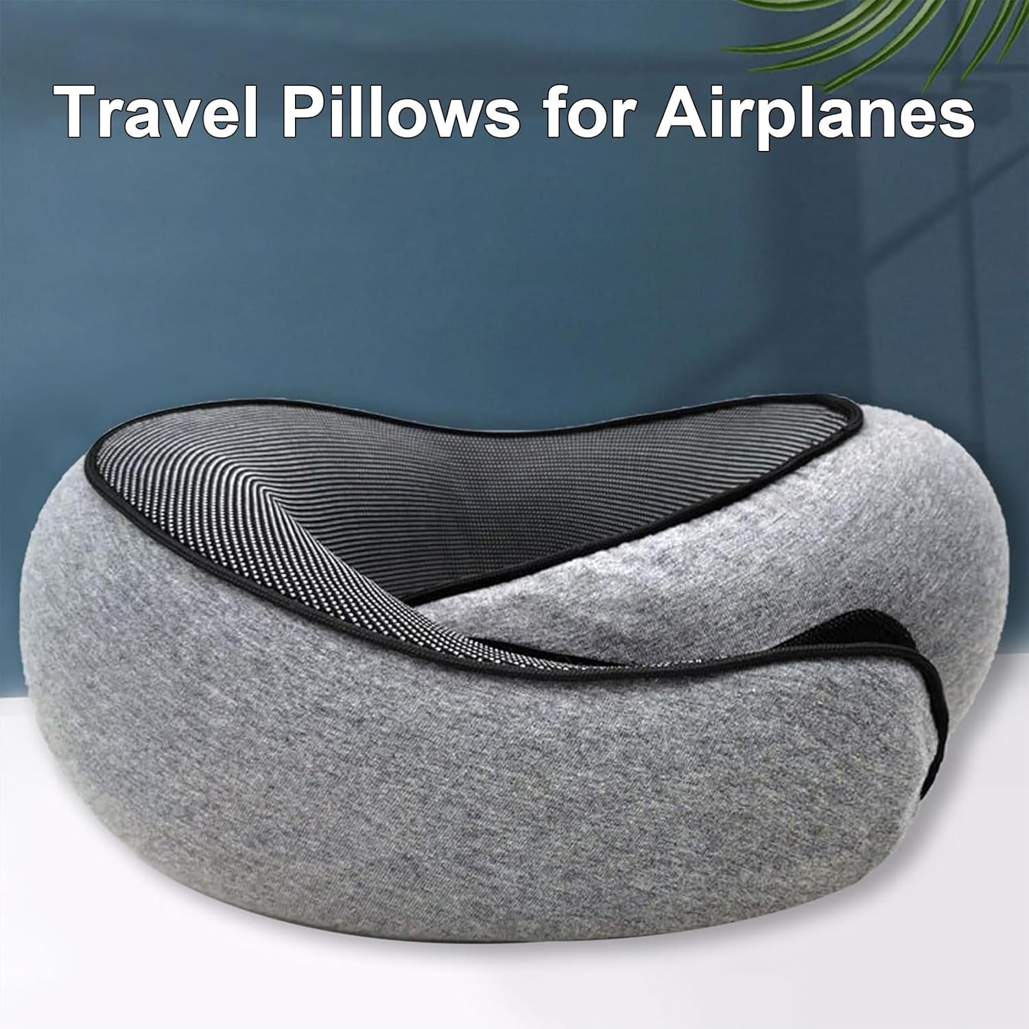 Travel Pillows for Airplanes,2024 New Travel Pillow,Travel Neck Pillow Neck Pillow Airplane Memory Foam Travel Pillow Neck Pillow for Traveling Suitable for Airplanes,Offices and Cars(Black) - Image 2
