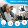 2-Pack Airplane Foot Hammock Travel Essentials, Portable Foot Hammock for Plane Travel, Memory Foam Foot Rest for Air Travel, Desk Foot Rest, Long Flight Must Haves for Women Men, Black+Red - Image 2