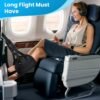 2-Pack Airplane Foot Hammock Travel Essentials, Portable Foot Hammock for Plane Travel, Memory Foam Foot Rest for Air Travel, Desk Foot Rest, Long Flight Must Haves for Women Men, Black+Red - Image 3