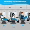 2-Pack Airplane Foot Hammock Travel Essentials, Portable Foot Hammock for Plane Travel, Memory Foam Foot Rest for Air Travel, Desk Foot Rest, Long Flight Must Haves for Women Men, Black+Red - Image 4