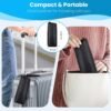 2-Pack Airplane Foot Hammock Travel Essentials, Portable Foot Hammock for Plane Travel, Memory Foam Foot Rest for Air Travel, Desk Foot Rest, Long Flight Must Haves for Women Men, Black+Red - Image 5