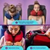 Cabeau Evolution S3 Travel Neck Pillow Memory Foam Neck Support, Adjustable Clasp, and Seat Strap Attachment - Comfort On-The-Go with Carrying Case for Airplane, Train, and Car (Indigo Blue) - Image 3