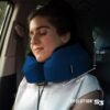 Cabeau Evolution S3 Travel Neck Pillow Memory Foam Neck Support, Adjustable Clasp, and Seat Strap Attachment - Comfort On-The-Go with Carrying Case for Airplane, Train, and Car (Indigo Blue) - Image 5