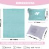 4 in 1 Travel Blanket and Pillow Set with Airplane Footrest - 350 GSM Thick Travel Blanket Airplane Compact with Bag, Inflatable Pillow, Foot Hammock for Plane Travel (Green) - Image 7