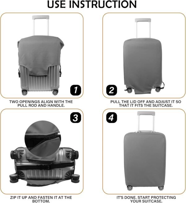 Luggage Suitcase Cover Protector Luggage Washable Covers Cute Aesthetic for 18/24/28/32 inch Luggage Women Girls - Image 6