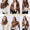 DOFOWORK Scarfs for Women - Scarves for Women Winter Warm, 55" x 55", Large Soft Blanket Scarf Women Scarf Wrap Shawl - Image 3