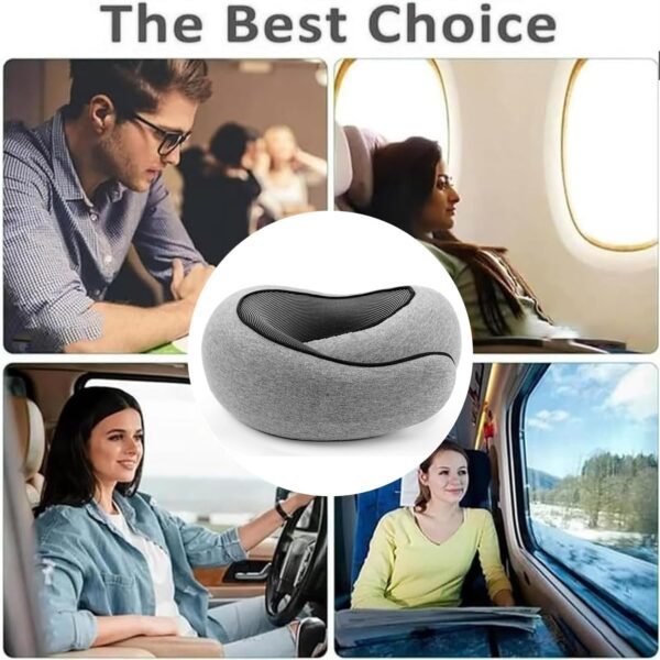 Travel Neck Pillows for Airplanes 2024 New Travel Pillow Neck Travel Pillow Memory Foam Airplane Pillow Soft Airplane Neck Pillow(Light Gray) - Image 7