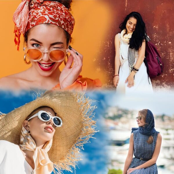 YOUR SMILE Large Boho Scarf for Women Lightweight Floral Printed Scarves Fall Winter Fashion Fringed Shawl wraps - Image 5