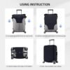 Money Luggage Suitcase Covers Elastic Washable 100 Dollar Bill Cash Present Luggage Protector Travel Suitcase Protective Cover For Kid And Adult, S (Fit 18-21 Inch Luggage) - Image 6