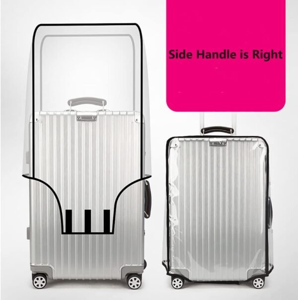 28inch Luggage Cover Suitcase Protector Cover Luggage Protector Suitcase Cover Travel Luggage Sleeve PVC Protector Cover (Transparency, 28inch) - Image 3
