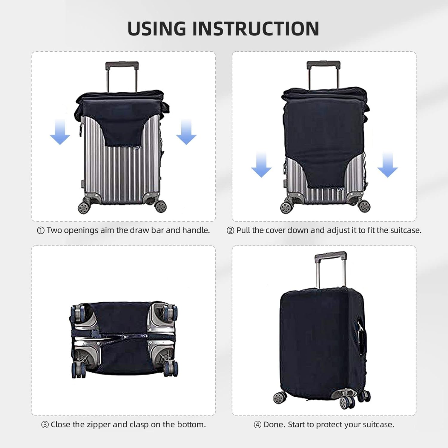Camouflage Texture Luggage Suitcase Covers Elastic Washable Military Camo Luggage Protector Travel Suitcase Protective Cover For Kid And Adult, M (Fit 22-24 Inch Luggage) - Image 7