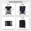 Travel Luggage Cover Suitcase Cover Giraffe Elastic Luggage Covers for Travel Luggages Protector Covers Washable Luggages Decorative Cover for Adult, Medium, Black, 12000 - Image 5