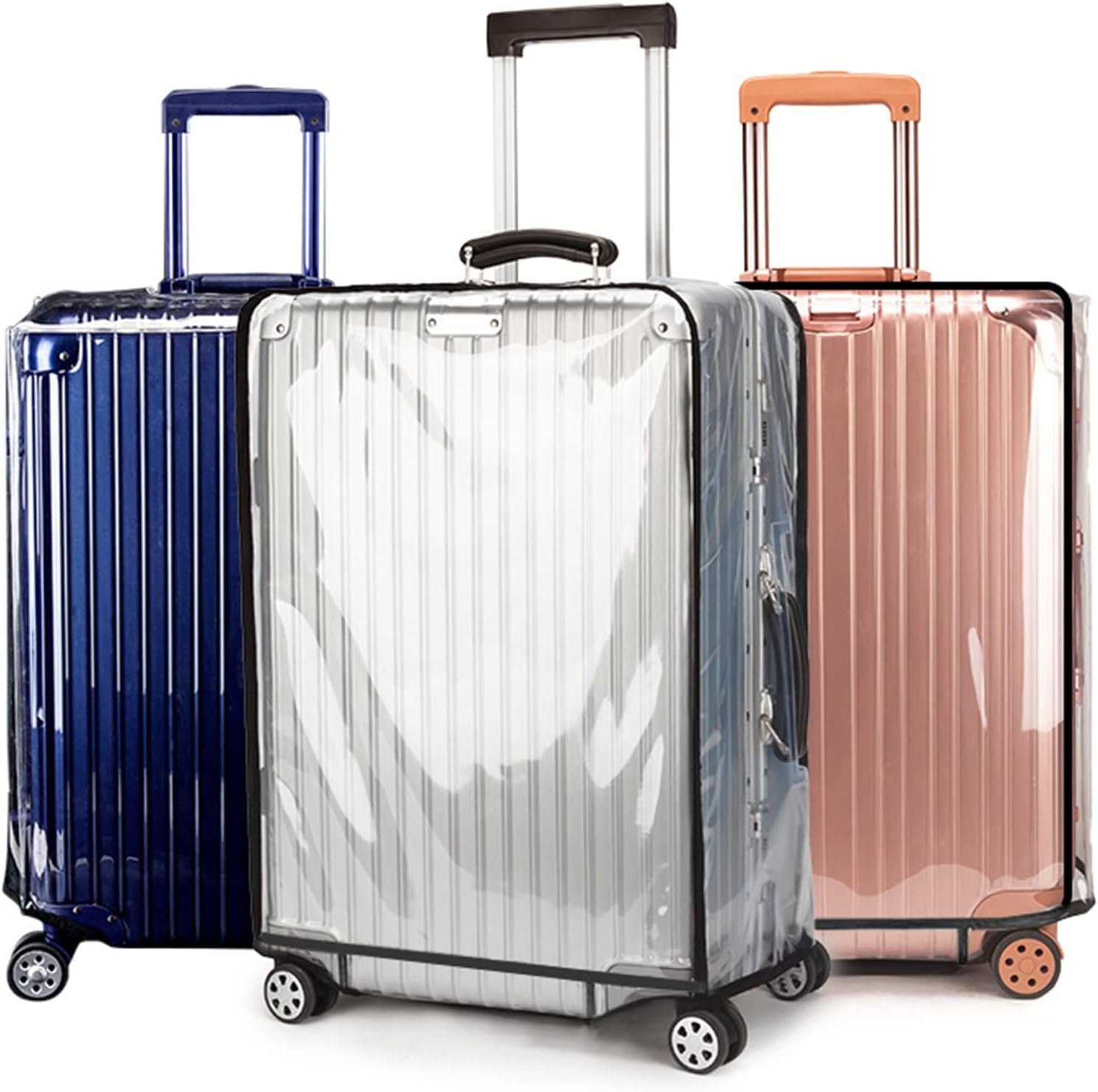T Tersely Clear PVC Suitcase Cover Protectors 20/24/26/28/30 Inch Suitcase Baggage Covers - Waterproof Dustproof and Anti-Scratch 20-30 Inch Luggage Cover (26inch) - Image 7
