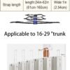 Luggage Straps Bag Bungees for Add a Bag Easy to Travel Suitcase Elastic Strap Belt， High Elastic Suitcase Adjustable Belt Bag Bungees with Buckles (black/black) - Image 6