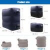 2 Pack Inflatable Foot Rest for Air Travel,Airplane Travel Foot Rest Adjustable Height,Car/Airplane,Footrest Pillow with Pump for Office,Airplane,Train,Cars,Home - Image 2