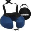 Cabeau Evolution S3 Travel Neck Pillow Memory Foam Neck Support, Adjustable Clasp, and Seat Strap Attachment - Comfort On-The-Go with Carrying Case for Airplane, Train, and Car (Indigo Blue)