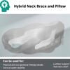 Chiropractic Neck Support Pillow - Cervical Collar - Neck Pain - Lower Back Lumbar Support - Memory Foam Travel Pillow - Grey - Image 6