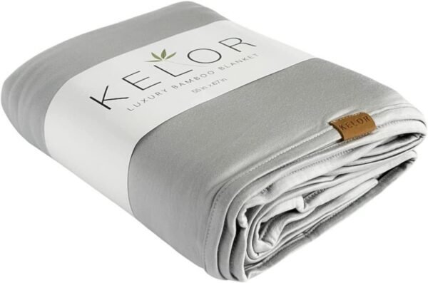 Luxury Viscose derived from Bamboo Wrap Blanket - Stretchy, Lightweight Soft & Breathable - Cooling Viscose with Spandex, Versatile Travel Blanket - Shawl (Warm Stone, Double-Sided) - Image 8