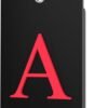 Gostwo 2 Pack Luggage Tags for Suitcases, 26 Initial Letter Travel Luggage Baggage Identification Labels ID Tag Fully Bendable Tags with Stainless Steel Loop (Black) (Letter A)
