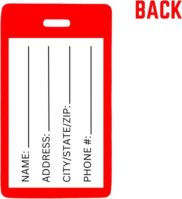 Medical Equipment Luggage Tag for Travel, Suitable for CPAP Equipment, Diabetic Supplies, Respiratory Devices, 1 Luggage Tag (Red and White) - Image 3