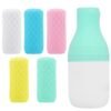 5 Pack Travel Essentials Silicone Bottle Covers, Cruise Ship Essentials, Travel Accessories Luggage for Women Men, Elastic Sleeves for Leak Proofing, Fit Most Travel Size Bottles Toiletries