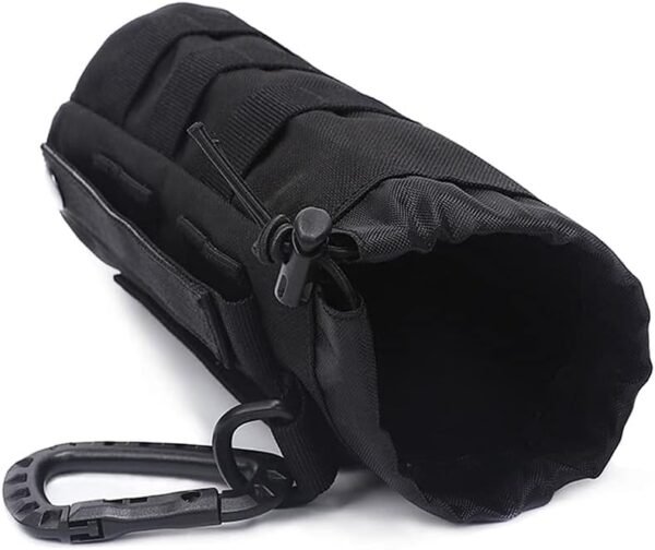 Molle Water Bottle Holder, Professional Tactical Water Bottle Pouch Bag, Military Hydration Carrier for Travel, Hiking, Cycling, Camping with D-Ring Hook.