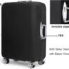 Suitcase Cover Protectors 24 28 30 Inch Luggage Cover Elastic Travel Trolley Protector S Fit 19-20 Inch Suitcase Black - Image 2