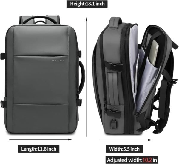 BANGE 35L Carry on Backpack,Travel Backpack for Women Men Airline Approved Gym Backpack Waterproof Business Laptop Daypack… - Image 5