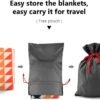forestfish Fleece Throw Blanket Cozy Soft Portable Travel Blanket Compact for Long Car Airplane Train Rides 60" x 40", Orange - Image 6