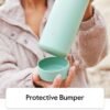 Takeya Actives Kids 18 oz Glow In The Dark Insulated Stainless Steel Water Bottle with Straw Lid, Lightning Green - Image 4