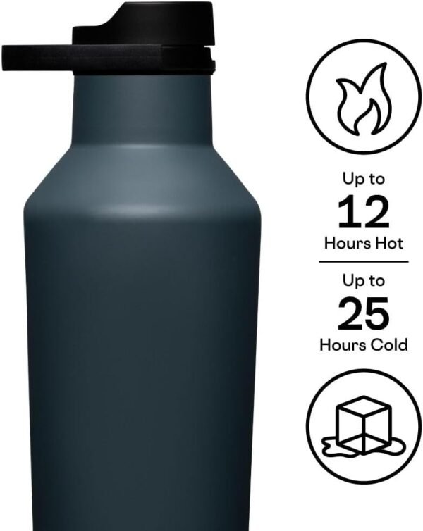 Corkcicle Insulated Canteen Travel Water Bottle, Triple Insulated Stainless Steel, Easy Grip Straw Mouth, Keeps Beverages Cold for 25 Hours or Warm for 12 Hours, 32 oz, Rucksack - Image 4