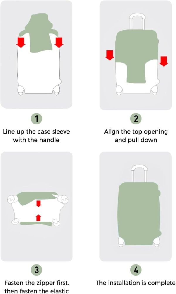 White Travel Luggage Cover, Anti-scratch Elastic Luggage Covers For Suitcase Protector, Washable Baggage Covers Fit 29-32 Inch Carry on Luggage - Image 6