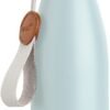 9 oz Water Bottle for Kids-Small Stainless Steel Water Bottle for School Vacuum Insulated Metal Leak Proof Cola Shape Water Bottle for Boys Girls(Baby Blue)