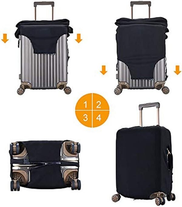Letter R Luggage Cover Elastic Stretch Suitcase Covers for Luggage Anti-Scratch Luggage Protector Washable Travel Suitcase Cover XL fits 29-32 Inch Luggage - Image 7