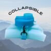 Mayim Large Collapsible Water Bottles with Time Markers, Silicone Travel Tumbler with Carry Strap, Reusable Portable Sport Water Bottle for Gym, Camping, Hiking or Airport, 64 Ounces -Blue - Image 5