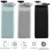 Collapsible Water Bottle BPA Free - 20 oz Foldable Water Bottle for Travel Sports Bottles with Triple Leak Proof Lightweight (Blue) - Image 3