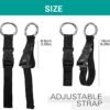 2 Pack Add a Bag Strap - Adjustable Suitcase Belt - Carry Your Extra Bags - Travel Attachment Travel Accessories for Connecting Your Luggage Jacket (Black) - Image 3